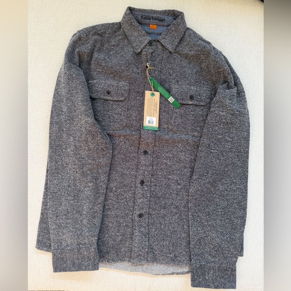Tailor Vintage Men's Gray Shirt Jacket - New with Tags